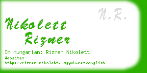 nikolett rizner business card